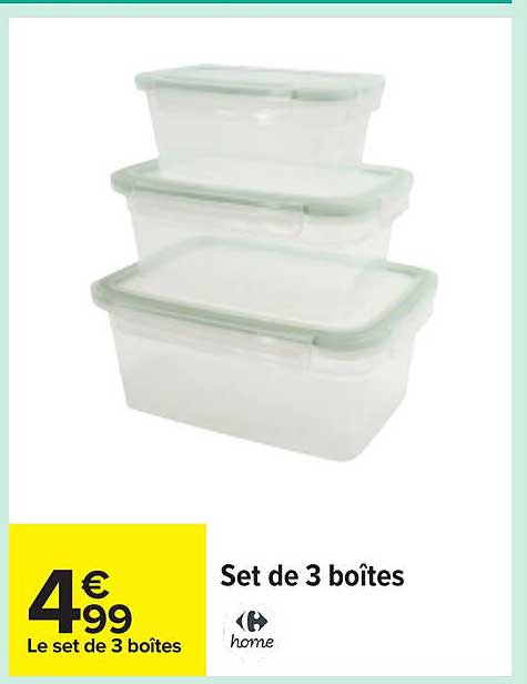 Set de 3 boîtes