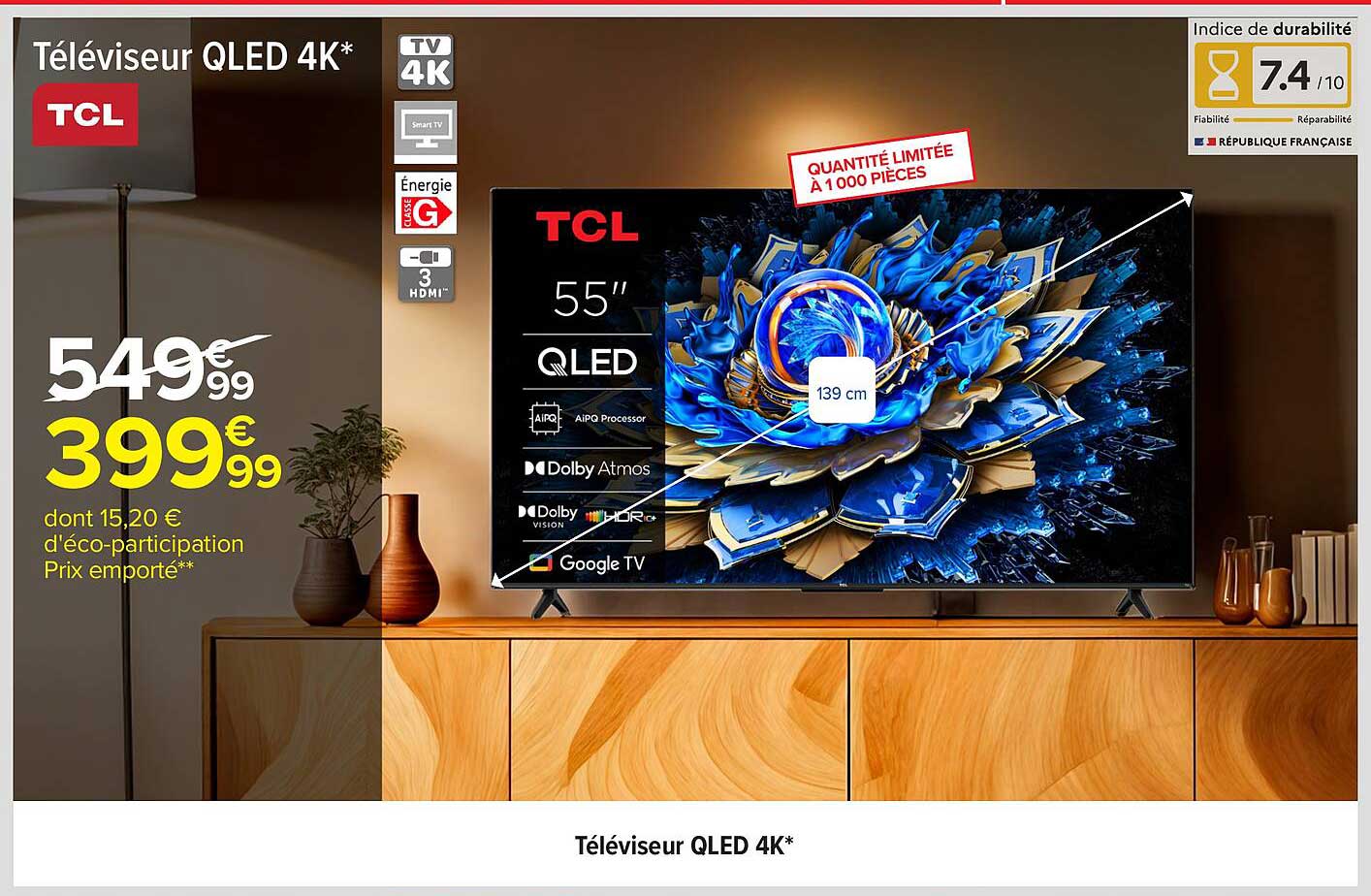 Téléviseur QLED 4K*