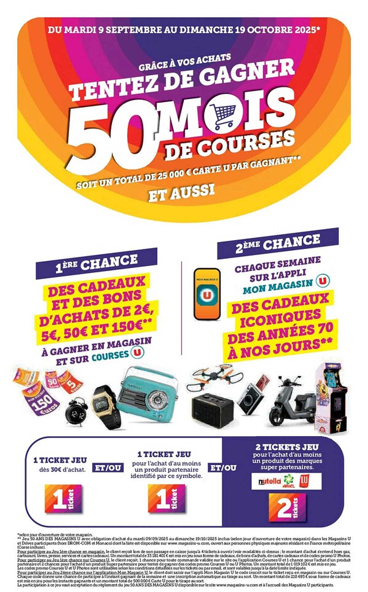 TENTEZ DE GAGNER 50 MOIS DE COURSES
