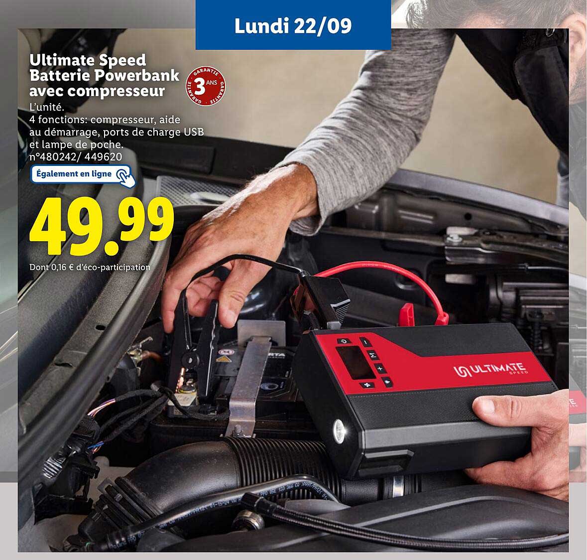 Ultimate Speed Batterie Powerbank avec compresseur