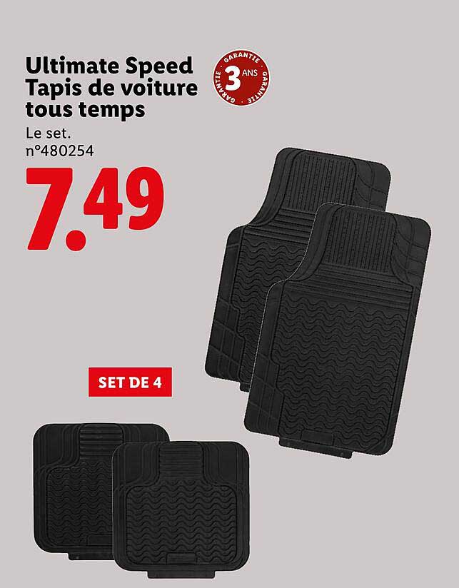 Ultimate Speed Tapis de voiture tous temps