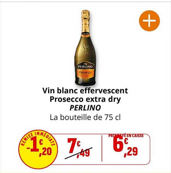 Vin blanc effervescent Prosecco extra dry PERLINO