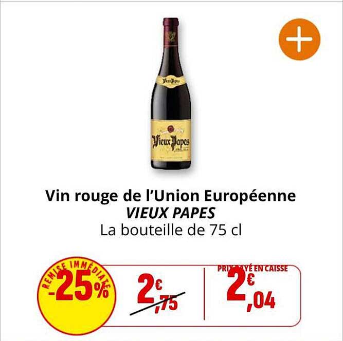 Vin rouge de l’Union Européenne VIEUX PAPES