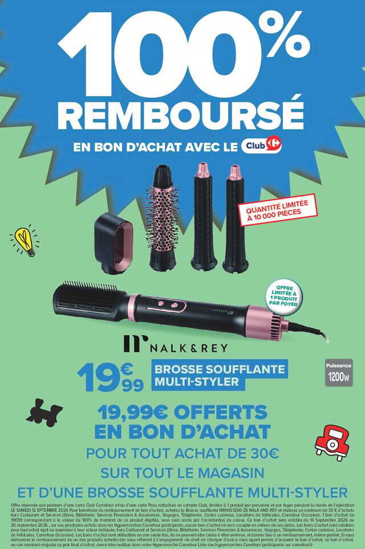100% REMBOURSÉ EN BON D’ACHAT AVEC LE Club Carrefour