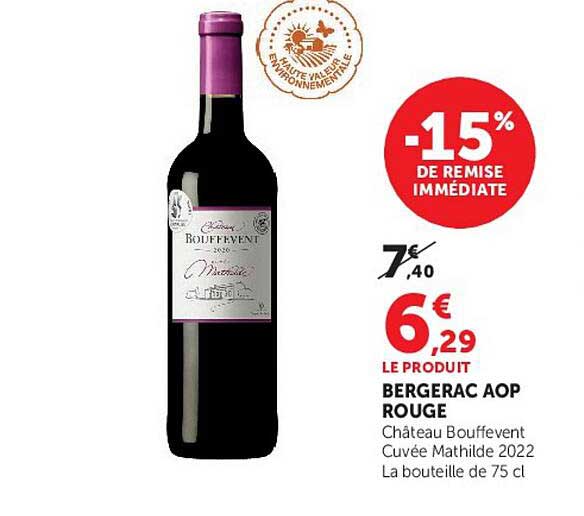 -15% DE REMISE IMMÉDIATE