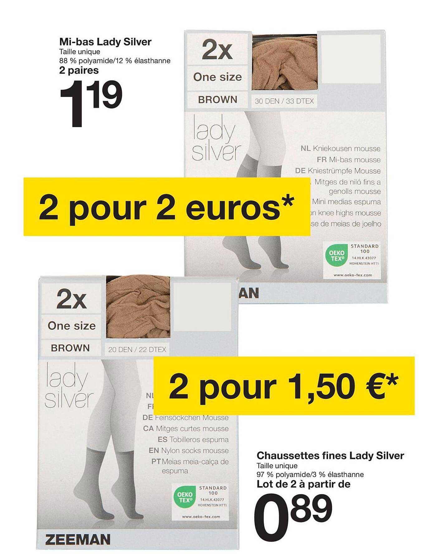 2 pour 2 euros*
