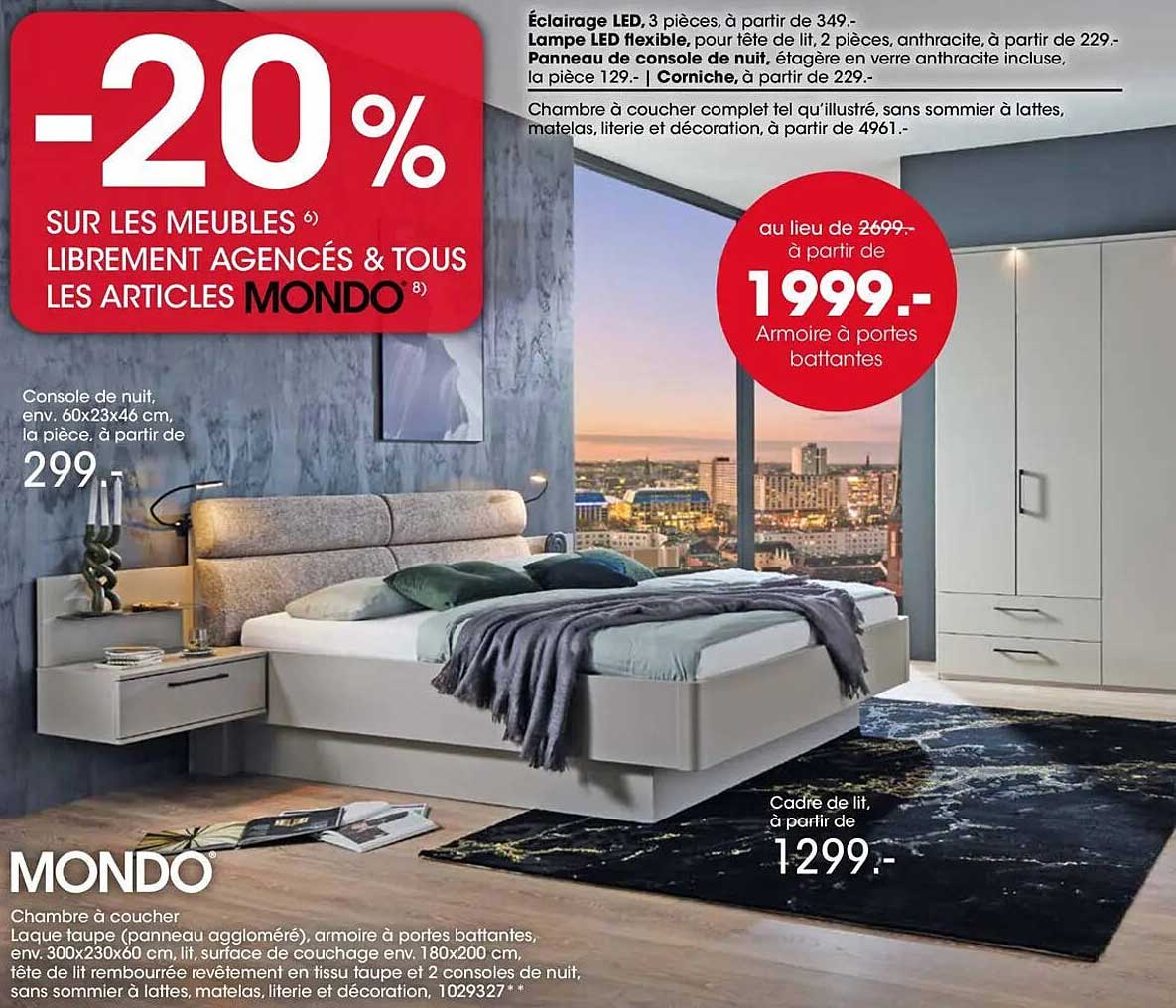 -20% SUR LES MEUBLES 6) LIBREMENT AGENCÉS & TOUS LES ARTICLES MONDO 8)