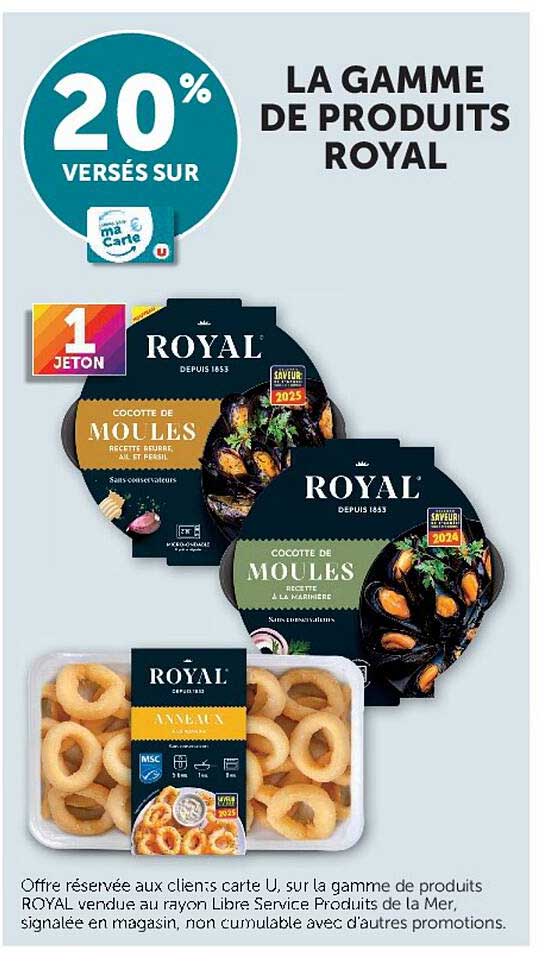 20% VERSÉS SUR LA GAMME DE PRODUITS ROYAL