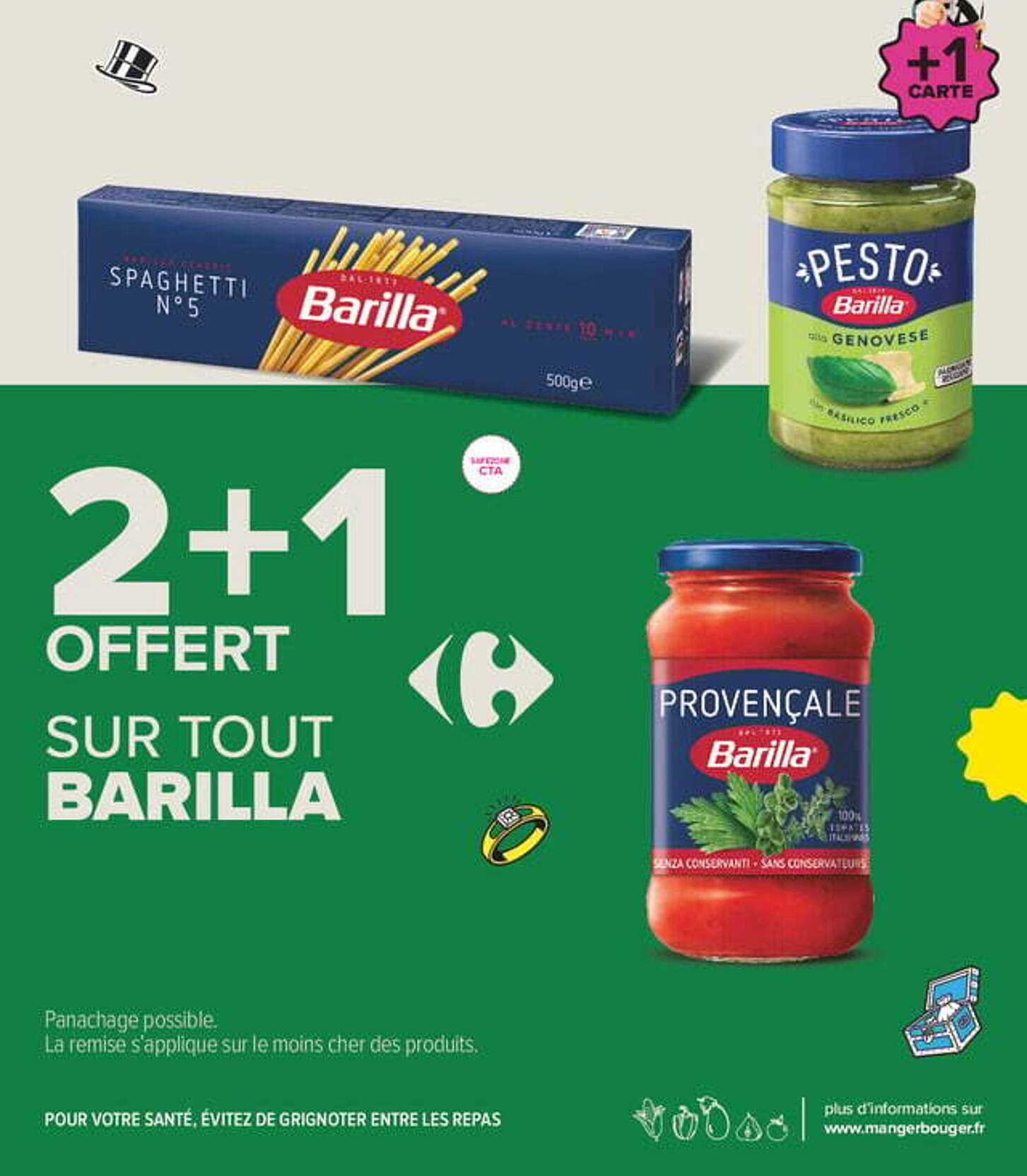 2+1 OFFERT SUR TOUT BARILLA