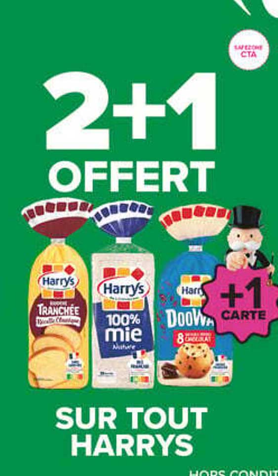 2+1 OFFERT SUR TOUT HARRYS