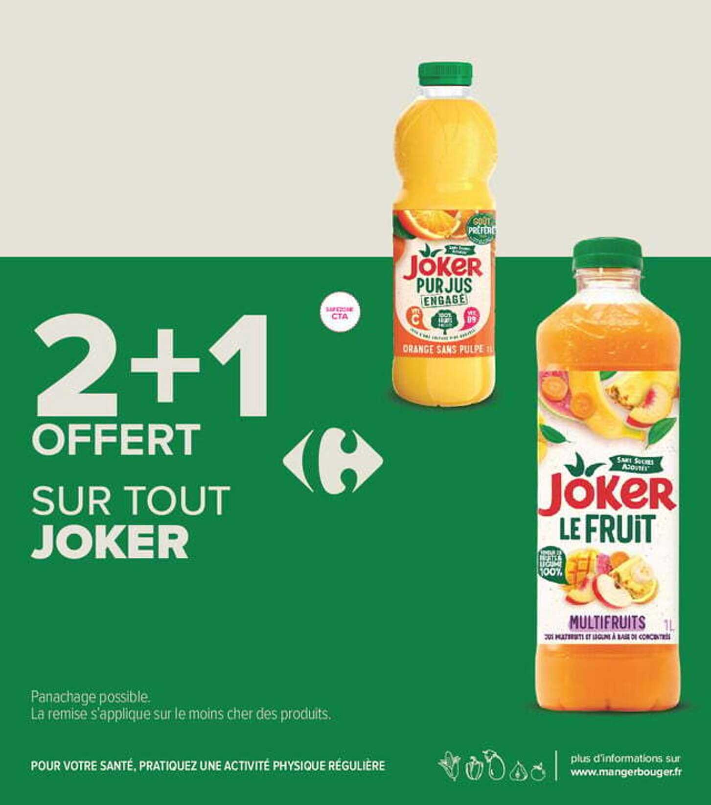 2+1 OFFERT SUR TOUT JOKER