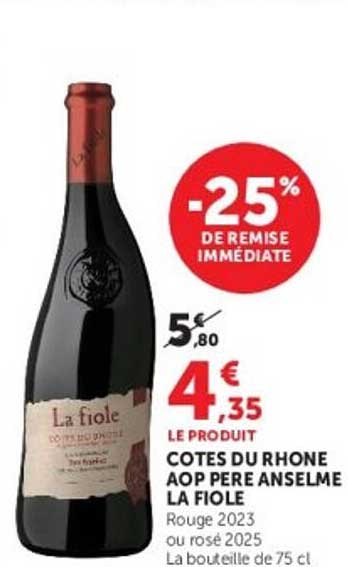 -25% DE REMISE IMMÉDIATE