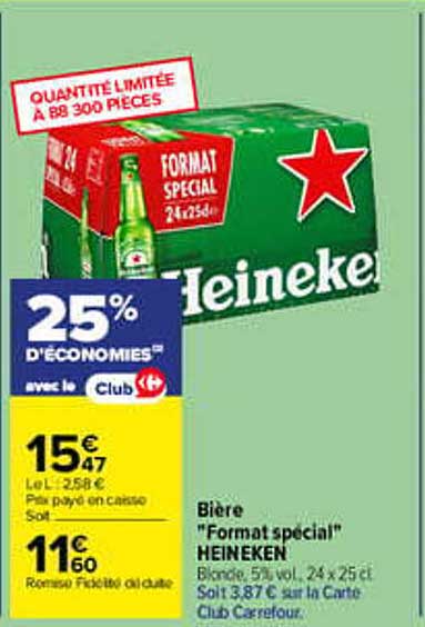 25% d'économies avec le Club