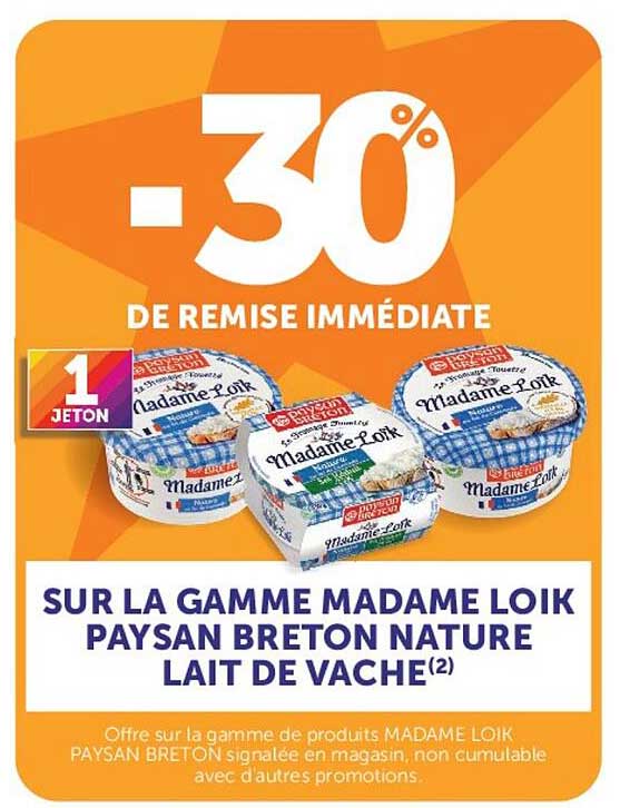-30% DE REMISE IMMÉDIATE