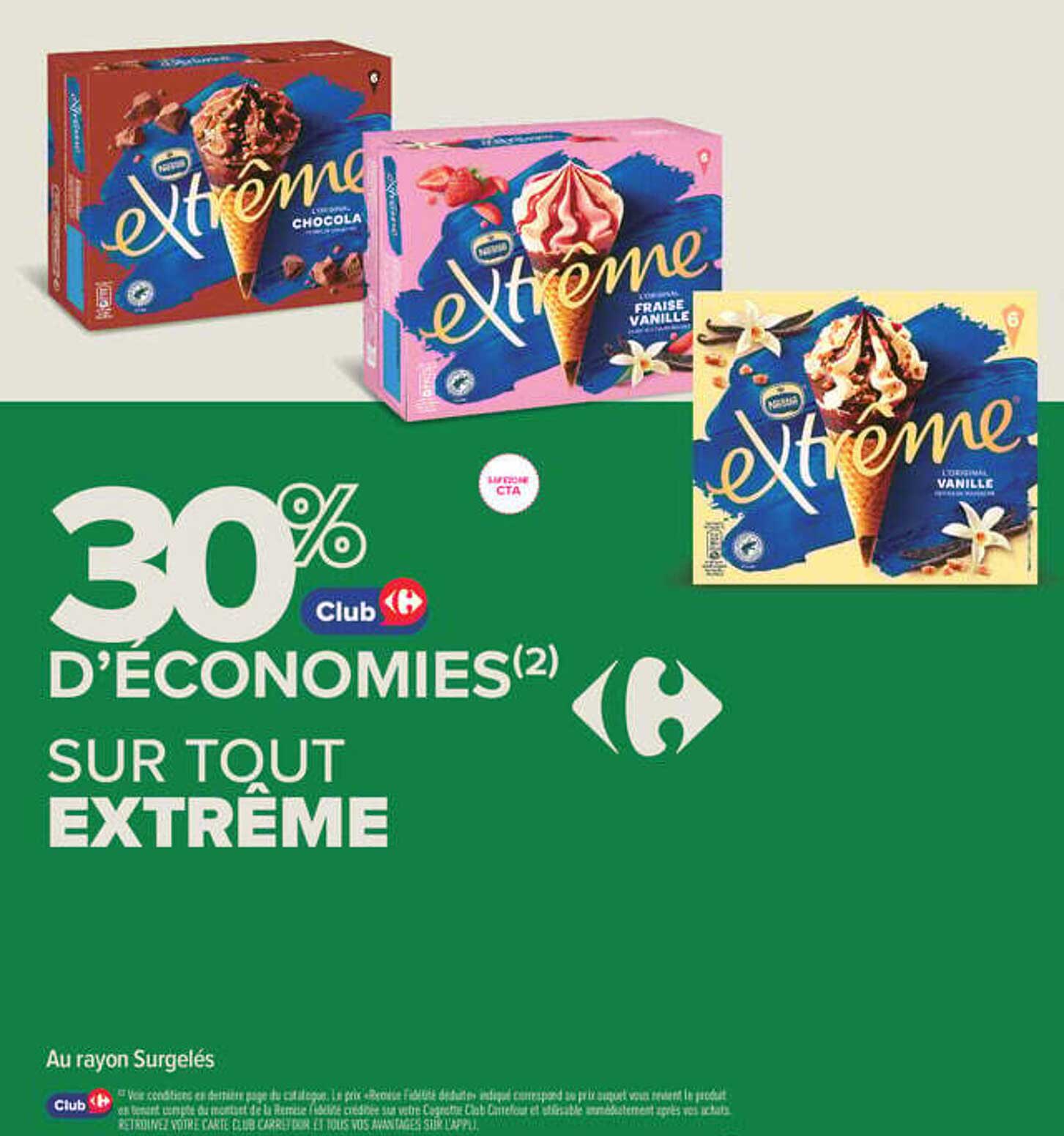 30% d’économies sur tout Extrême