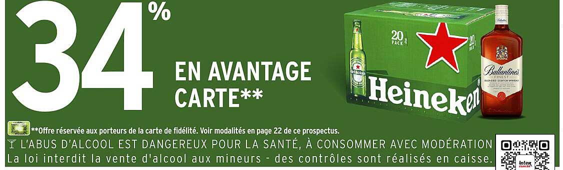 34% EN AVANTAGE CARTE**