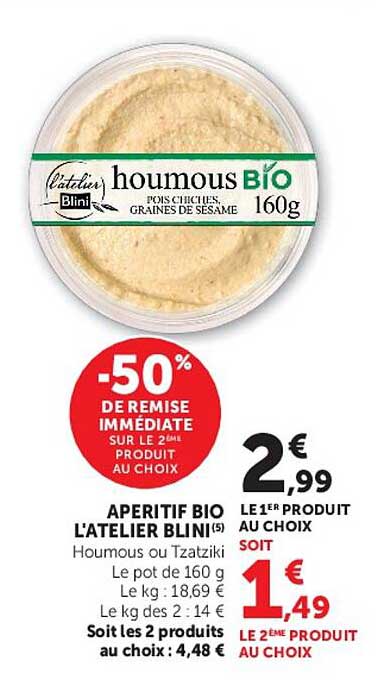-50% DE REMISE IMMÉDIATE SUR LE 2ÈME PRODUIT AU CHOIX