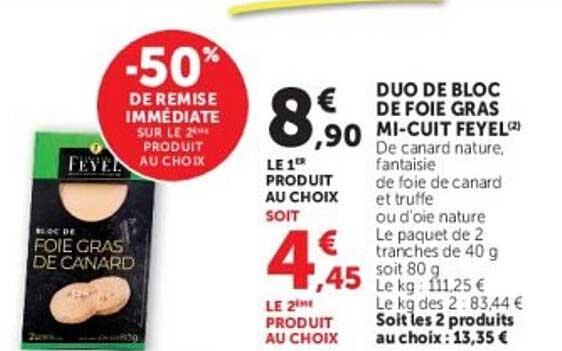 -50% DE REMISE IMMÉDIATE SUR LE 2ème PRODUIT AU CHOIX
