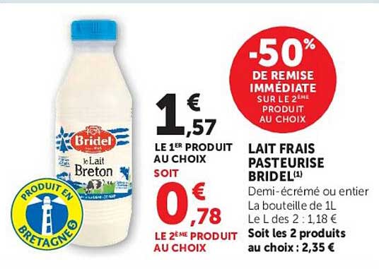 -50% DE REMISE IMMÉDIATE SUR LE 2ÈME PRODUIT AU CHOIX