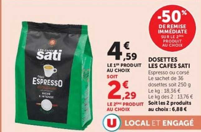 -50% de remise immédiate sur le 2ème produit au choix