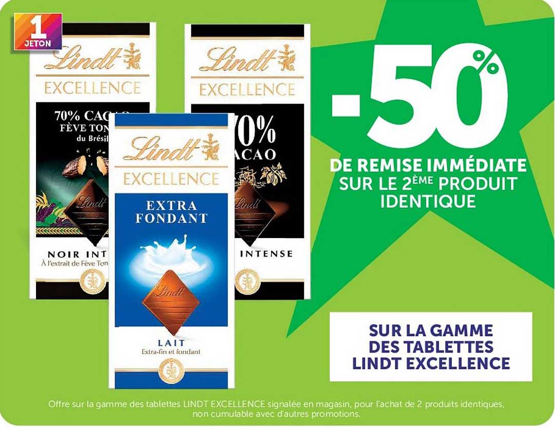-50% DE REMISE IMMÉDIATE SUR LE 2ÈME PRODUIT IDENTIQUE
