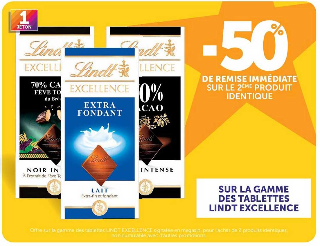 -50% DE REMISE IMMÉDIATE SUR LE 2ÈME PRODUIT IDENTIQUE