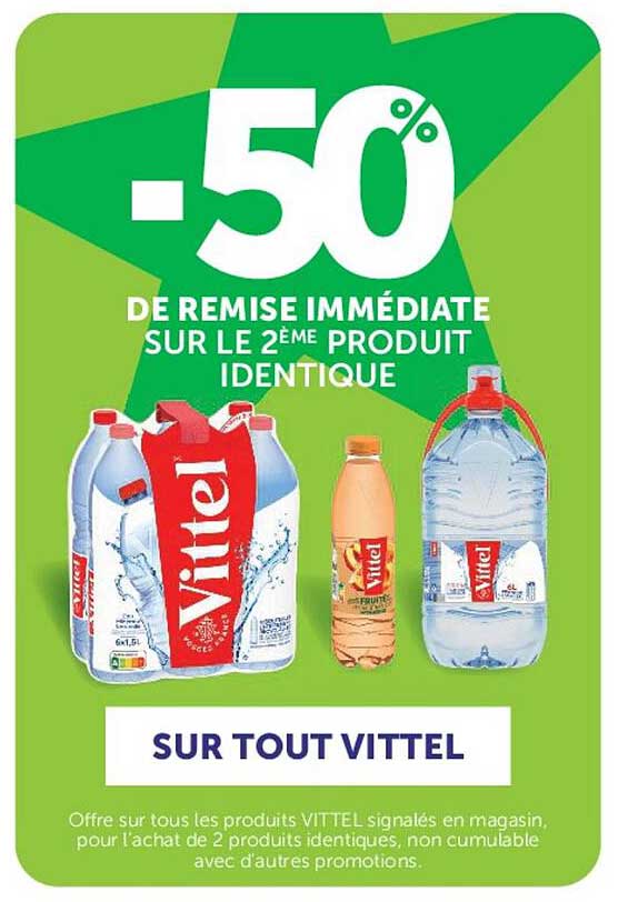 -50% DE REMISE IMMÉDIATE SUR LE 2ÈME PRODUIT IDENTIQUE