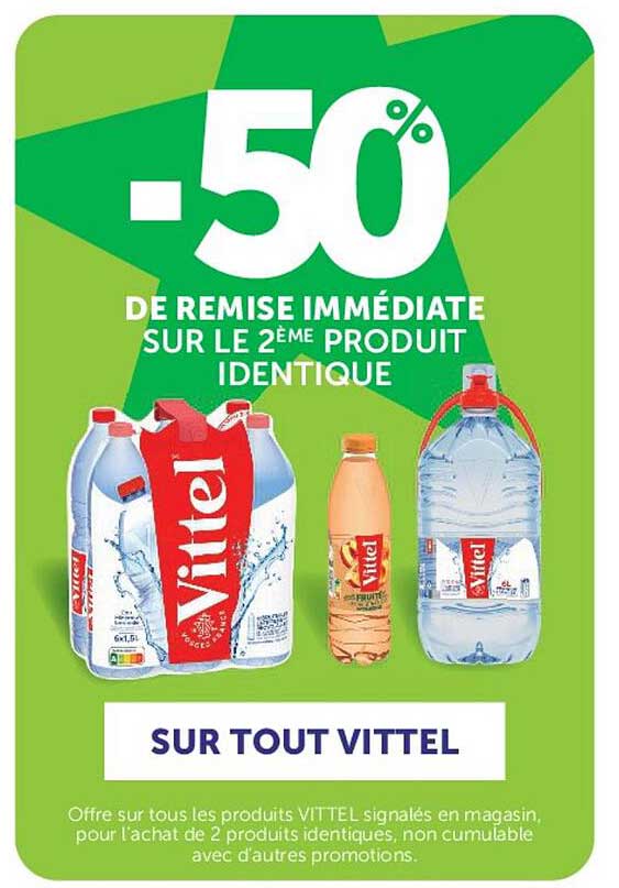 -50% DE REMISE IMMÉDIATE SUR LE 2ÈME PRODUIT IDENTIQUE