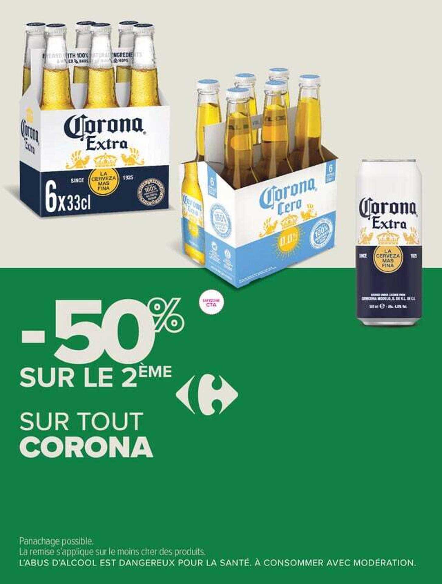 -50% SUR LE 2ÈME SUR TOUT CORONA