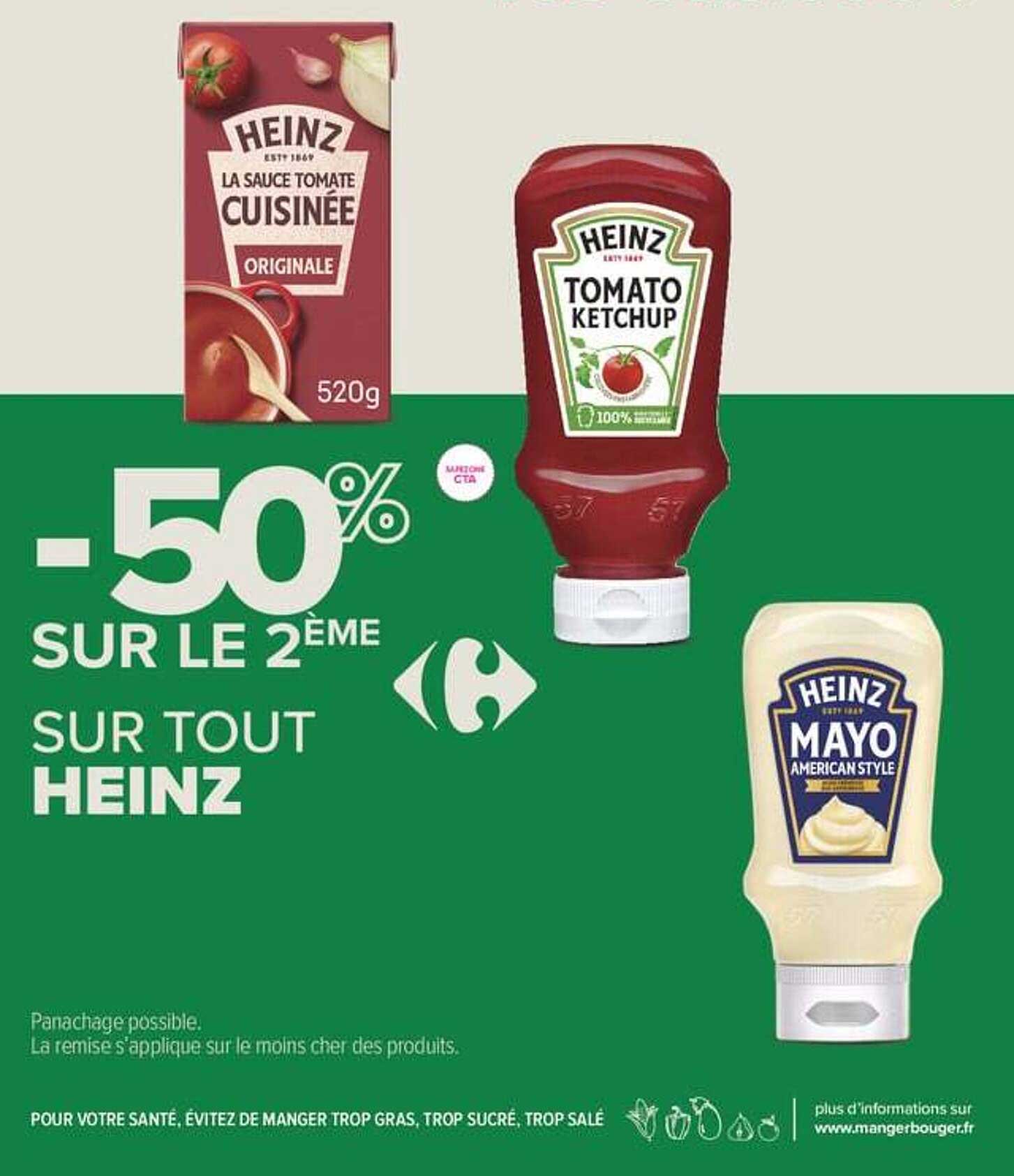 -50% SUR LE 2ÈME SUR TOUT HEINZ