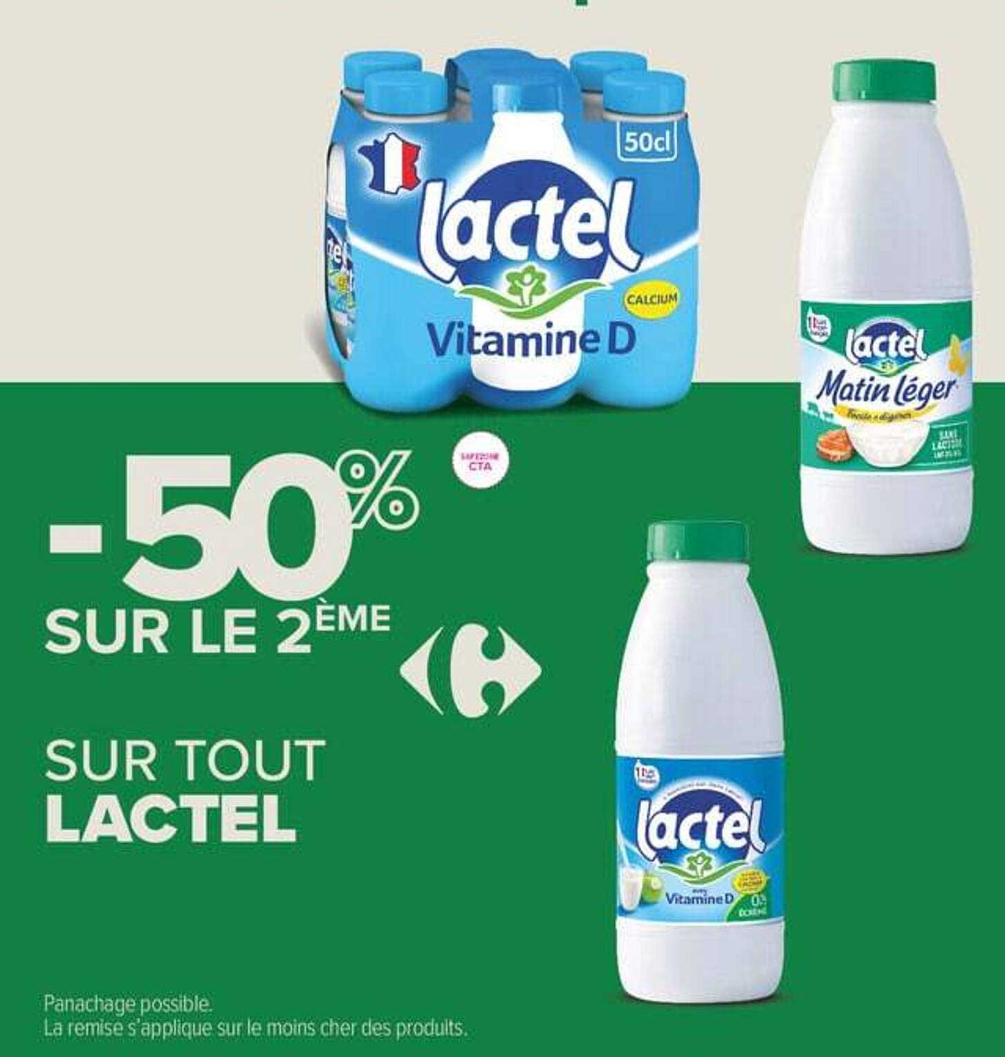 -50% SUR LE 2ÈME SUR TOUT LACTEL