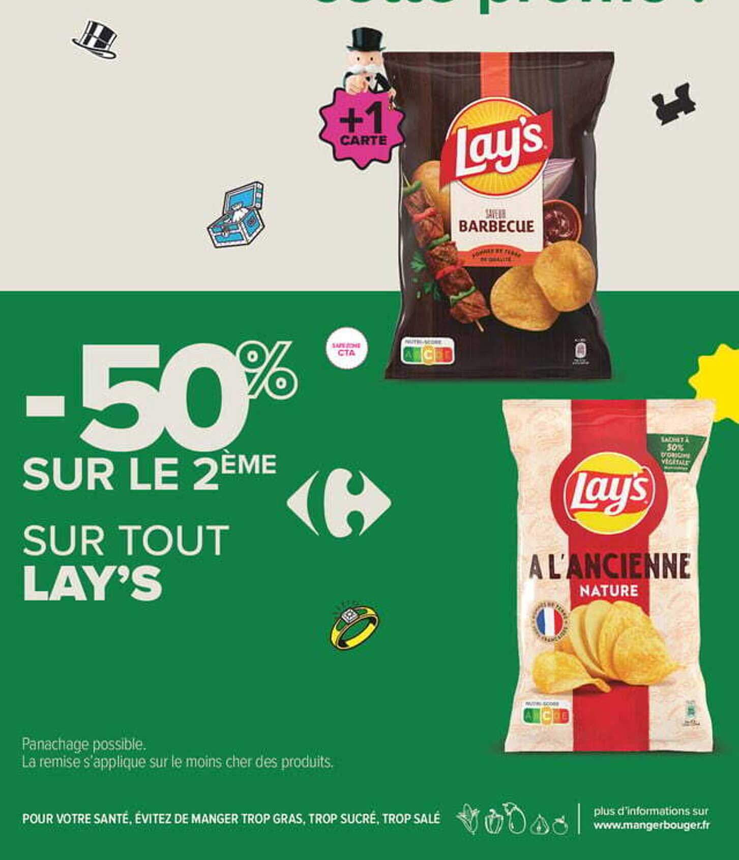 -50% SUR LE 2EME SUR TOUT LAY’S