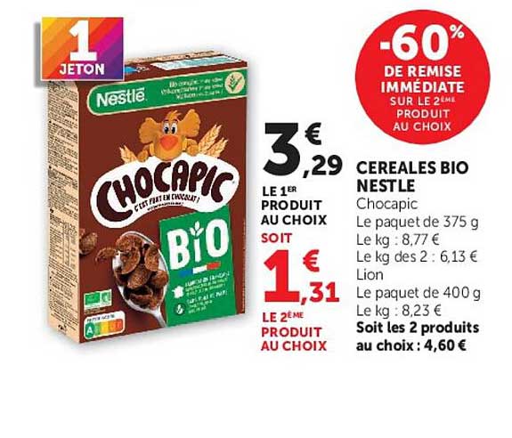 -60% DE REMISE IMMÉDIATE SUR LE 2ÈME PRODUIT AU CHOIX
