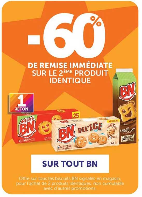 -60% DE REMISE IMMÉDIATE SUR LE 2ÈME PRODUIT IDENTIQUE