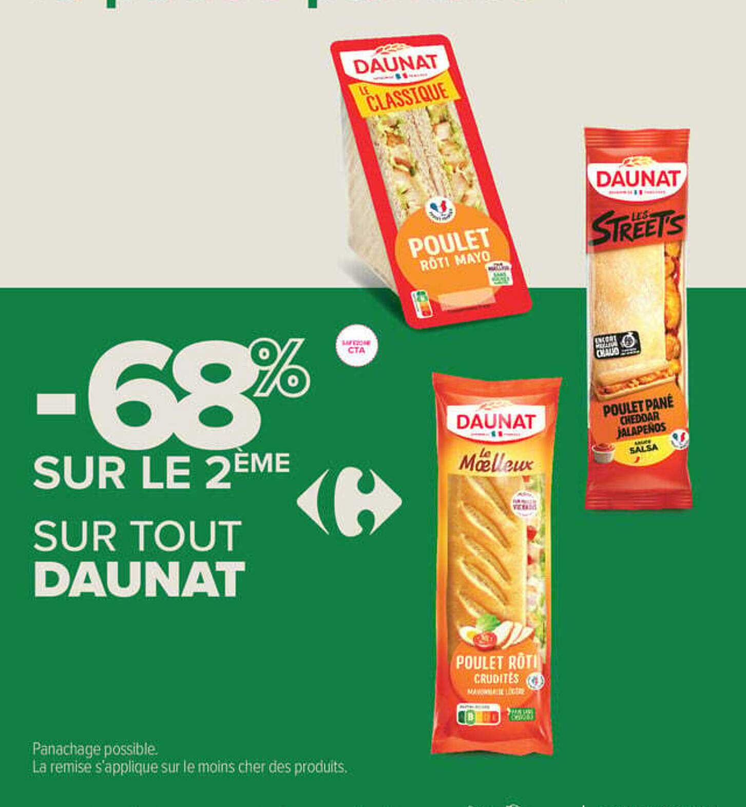 -68% SUR LE 2ÈME SUR TOUT DAUNAT