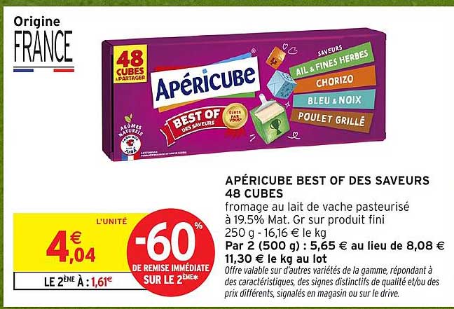 APÉRICUBE BEST OF DES SAVEURS 48 CUBES