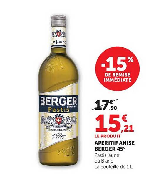 APERITIF ANISE BERGER 45°