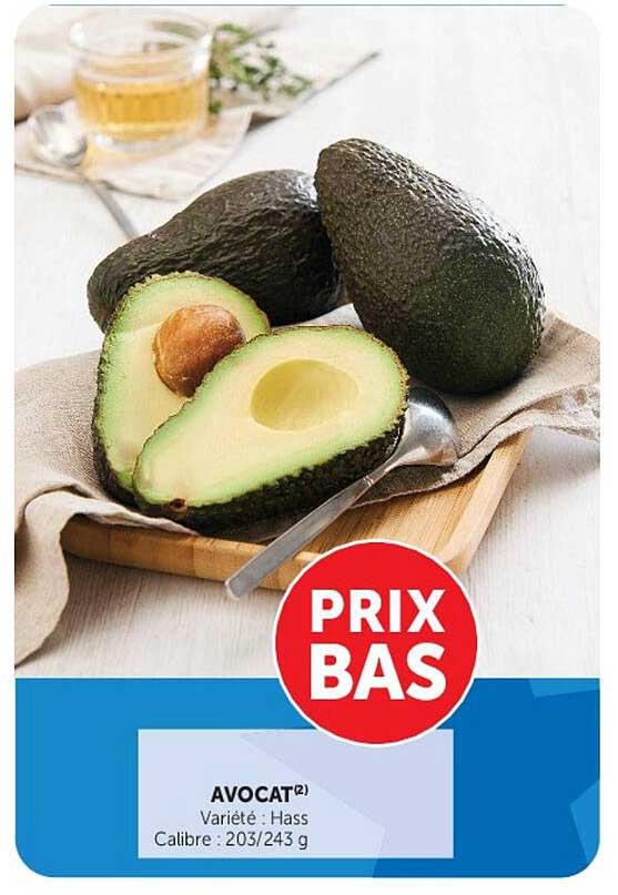 AVOCAT(2) Variété : Hass Calibre : 203/243 g