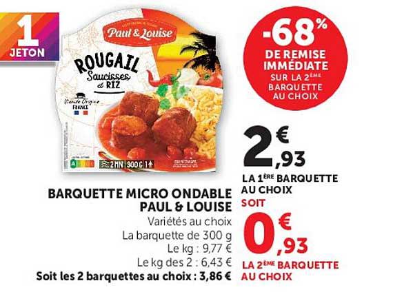 BARQUETTE MICRO ONDABLE PAUL & LOUISE
