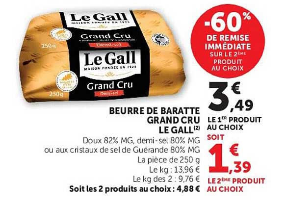 BEURRE DE BARATTE GRAND CRU LE GALL