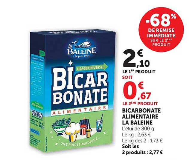 BICARBONATE ALIMENTAIRE LA BALEINE