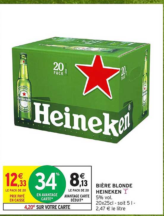 BIÈRE BLONDE HEINEKEN