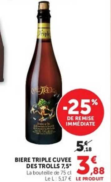 BIERE TRIPLE CUVEE DES TROLLS 7,5°