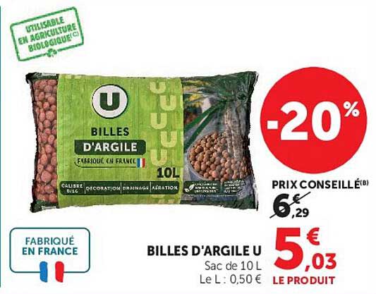 BILLES D'ARGILE U