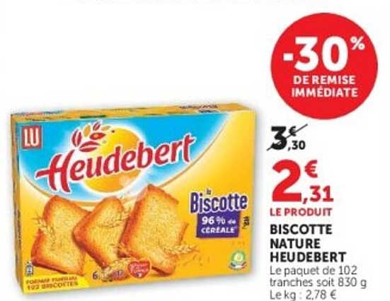 BISCOTTE NATURE HEUDEBERT