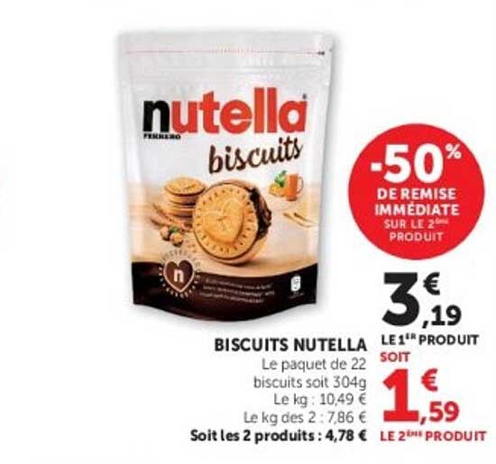 BISCUITS NUTELLA