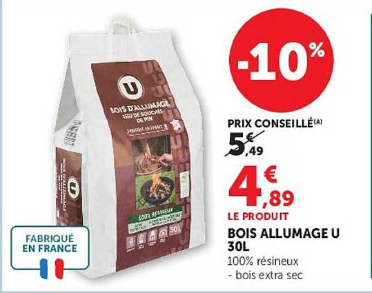BOIS D'ALLUMAGE U 30L
