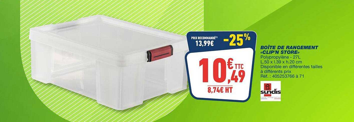 BOÎTE DE RANGEMENT «CLIP’N STORE»