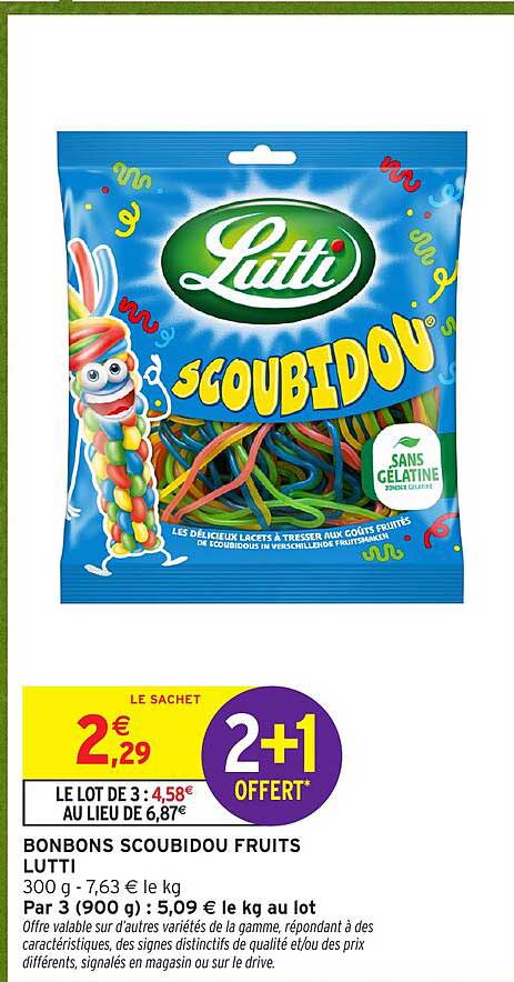 BONBONS SCOUBIDOU FRUITS LUTTI
