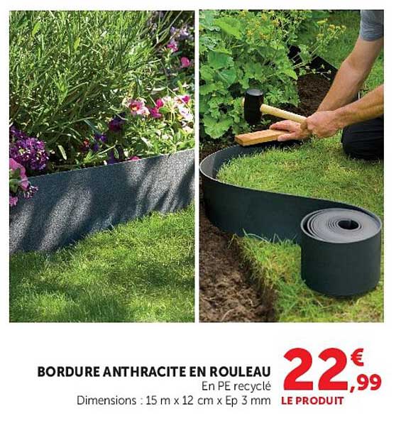 BORDURE ANTHRACITE EN ROULEAU